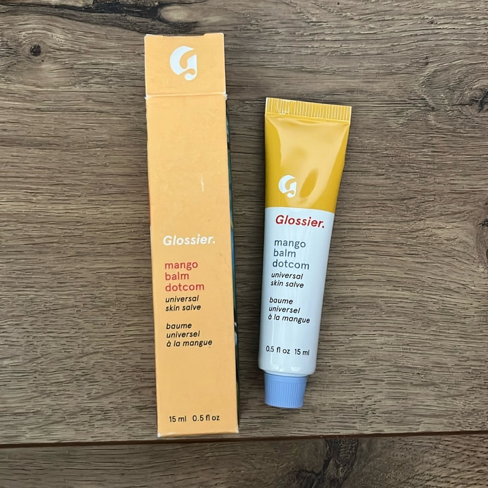 GLOSSIER Original Mango Balm Dot Com 💛🩵 NWT
